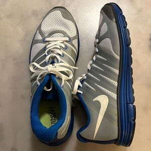 Nike Fly Wire VT3 Lunarlon Gray and Blue Athletic Shoes Sneakers